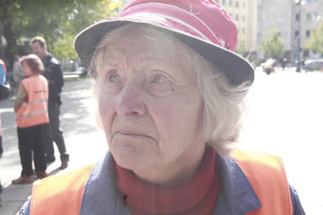 Kudirkos aikštėje - badaujančių kiemsargių protestas