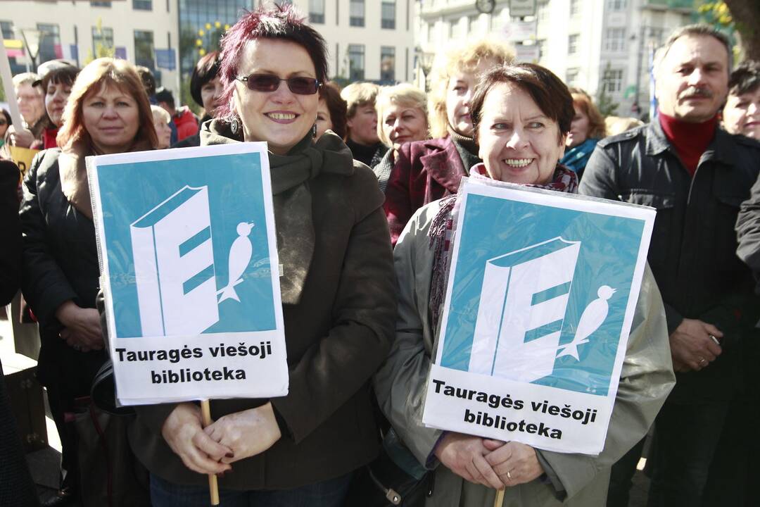 Kultūros darbuotojų streikas prie vyriausybės