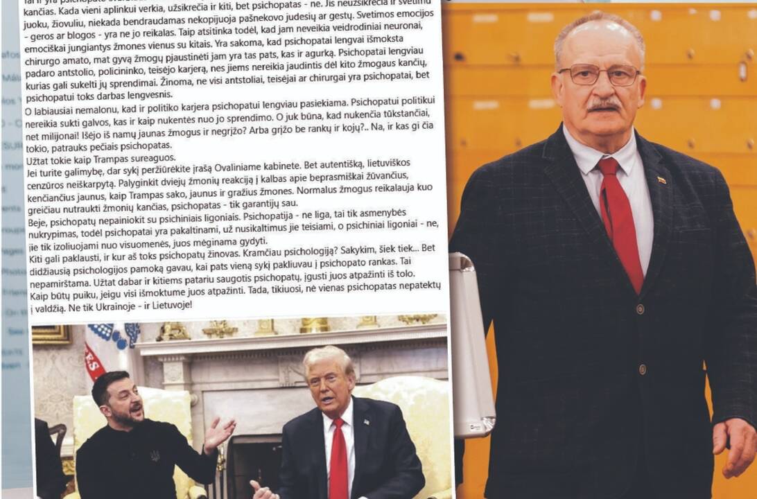 „Psichopatas prieš normalius“: ką mums sako Seimo narių autoportretai feisbuke