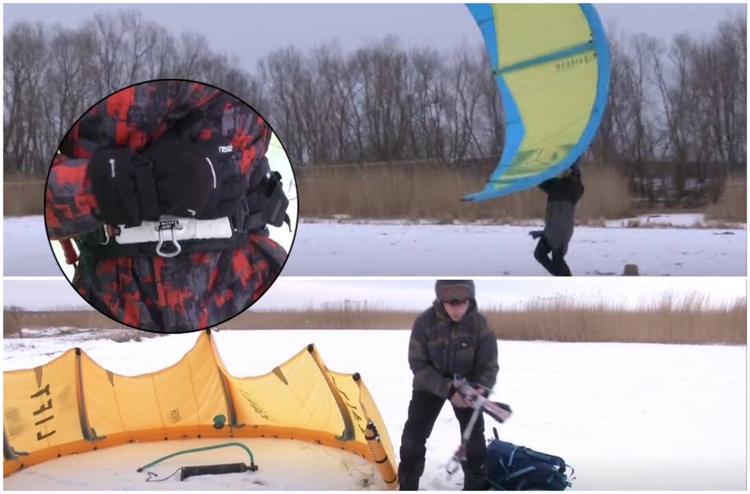 Ant Kuršių marių ledo – neįprastas vaizdas