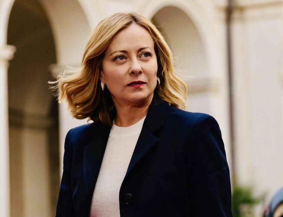 Giorgia Meloni: svarbu išvengti „rizikos, jog Vakarai susiskaldys“ dėl Ukrainos