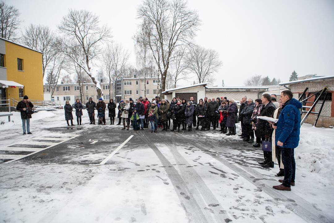 Naujai įrengti socialiniai būstai Bubiuose perduodami gyventojams