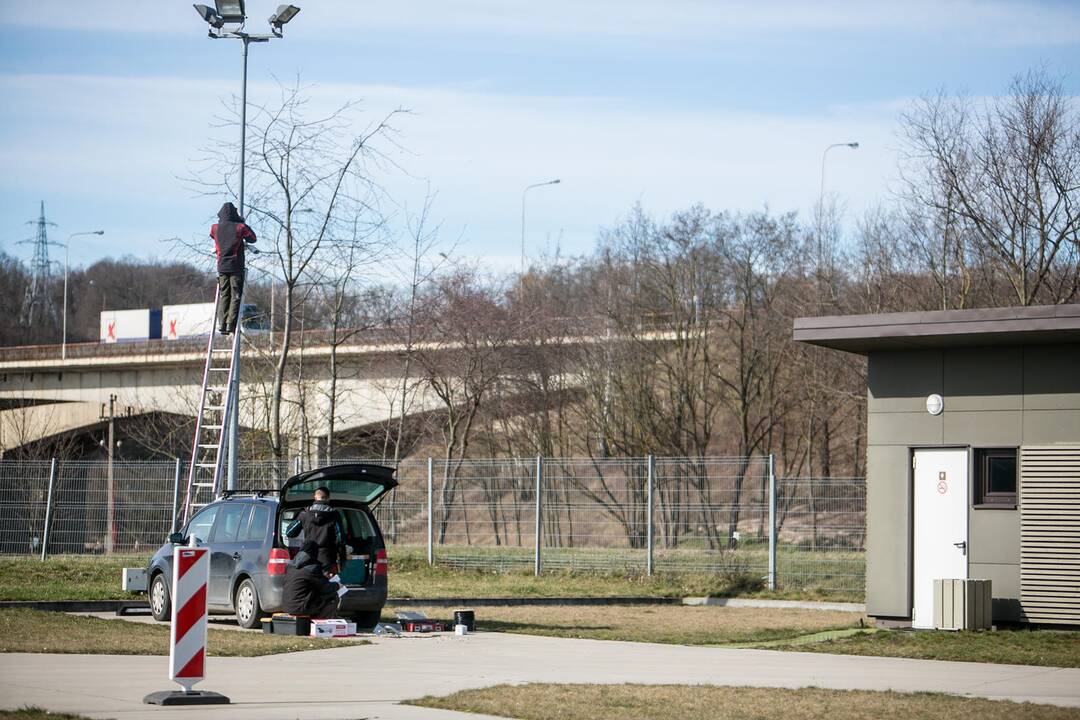Koronaviruso tyrimų punktas Kauno kempinge