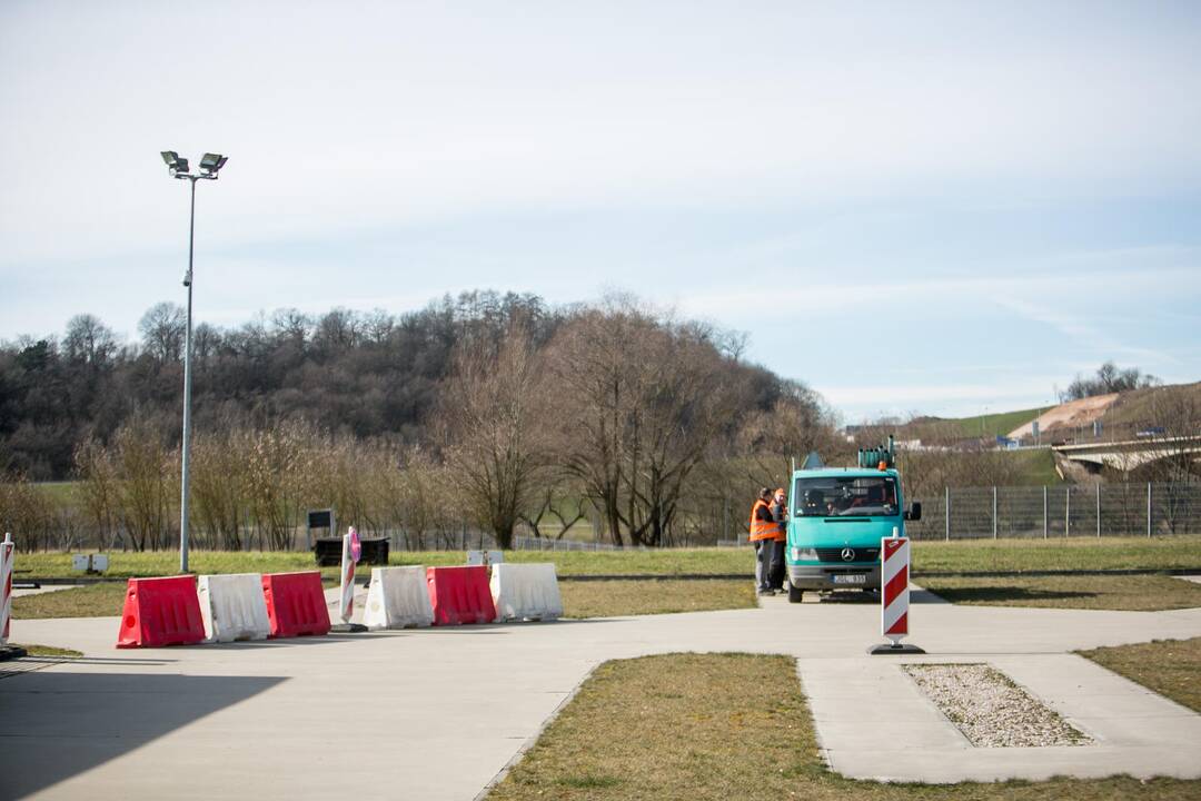 Koronaviruso tyrimų punktas Kauno kempinge