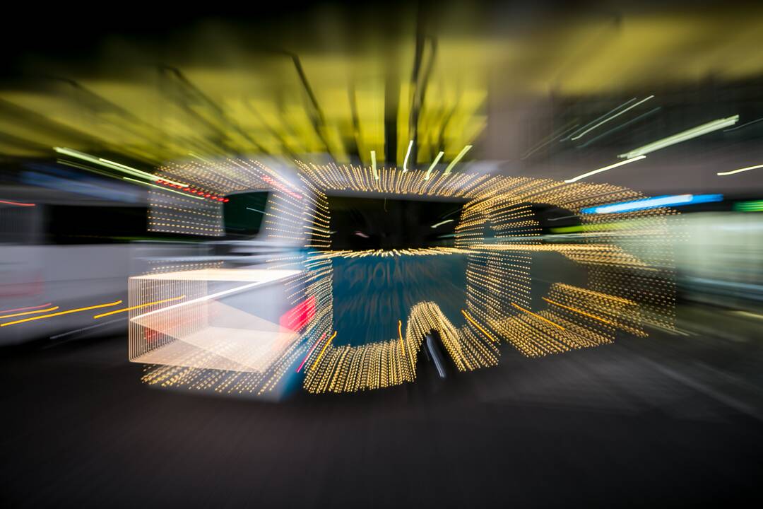 Pirmoji kalėdinio autobuso kelionė mieste