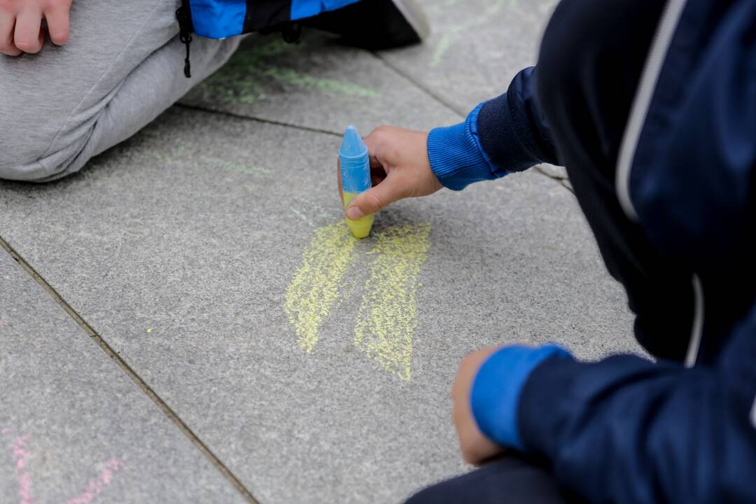 Akcijos „Noriu į mokyklą!“ prie Kauno miesto savivaldybės