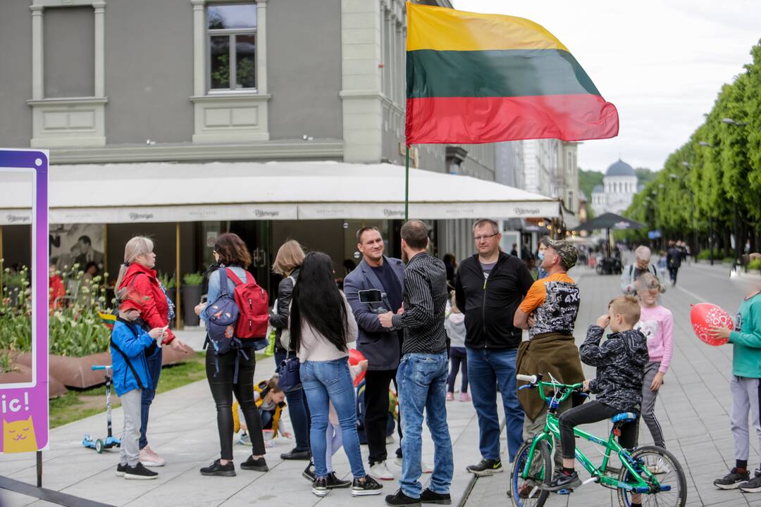 Akcijos „Noriu į mokyklą!“ prie Kauno miesto savivaldybės