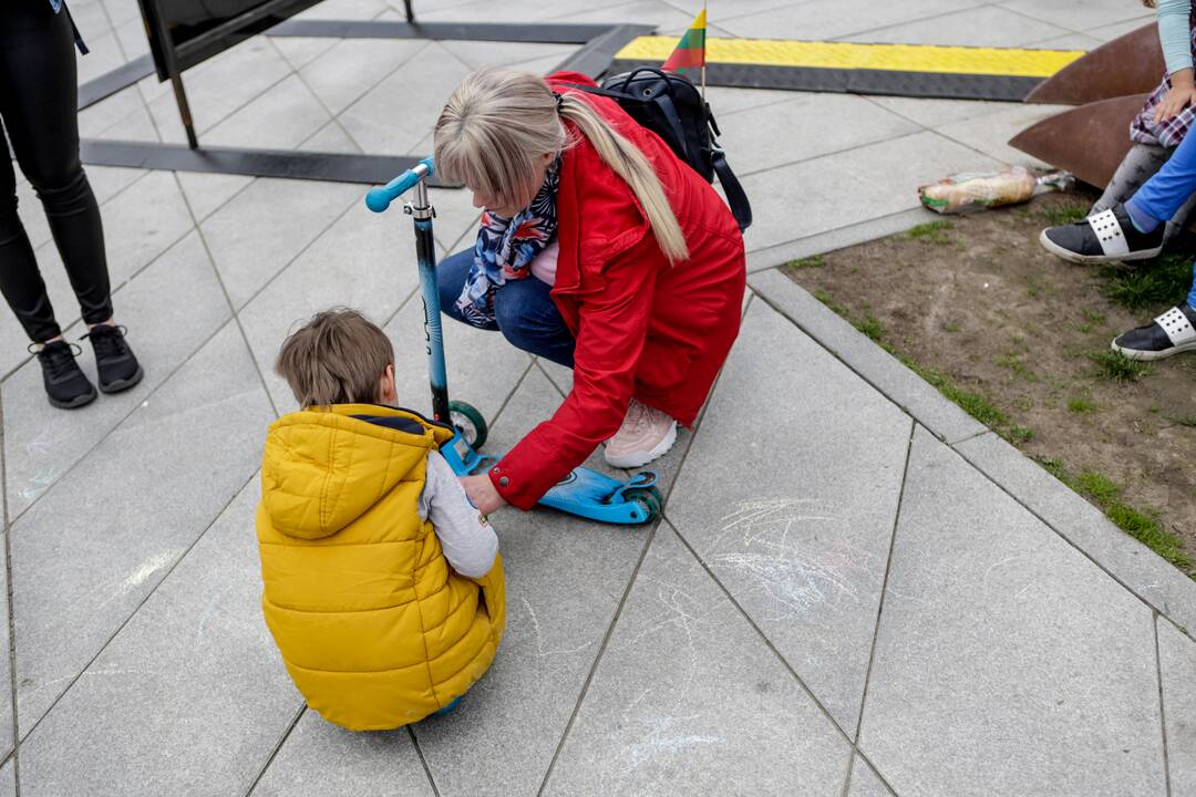 Akcijos „Noriu į mokyklą!“ prie Kauno miesto savivaldybės