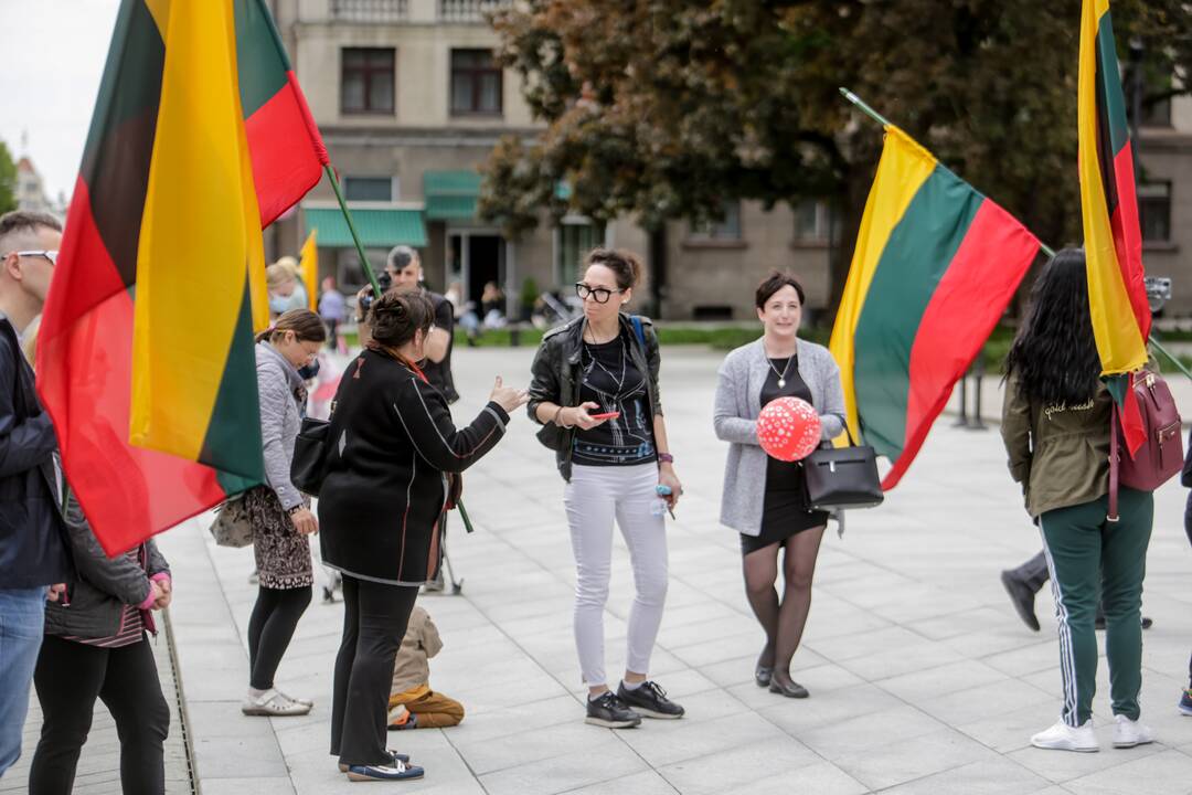 Akcijos „Noriu į mokyklą!“ prie Kauno miesto savivaldybės