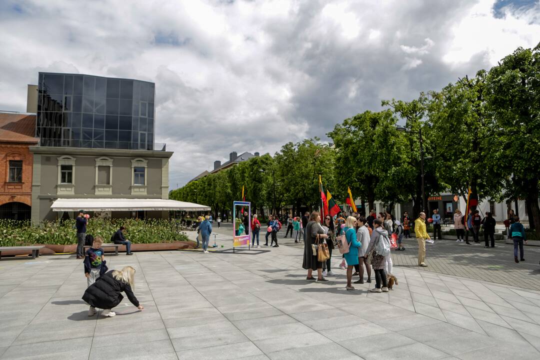 Akcijos „Noriu į mokyklą!“ prie Kauno miesto savivaldybės