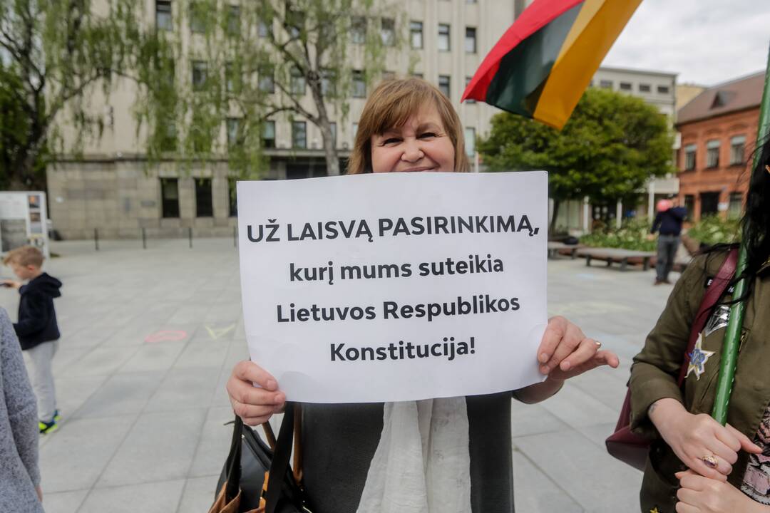 Akcijos „Noriu į mokyklą!“ prie Kauno miesto savivaldybės