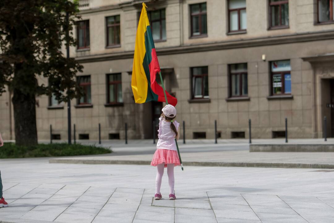 Akcijos „Noriu į mokyklą!“ prie Kauno miesto savivaldybės