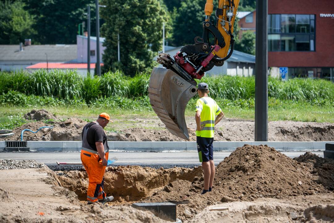 Pilies žiede remonto darbai vyksta pilnu tempu