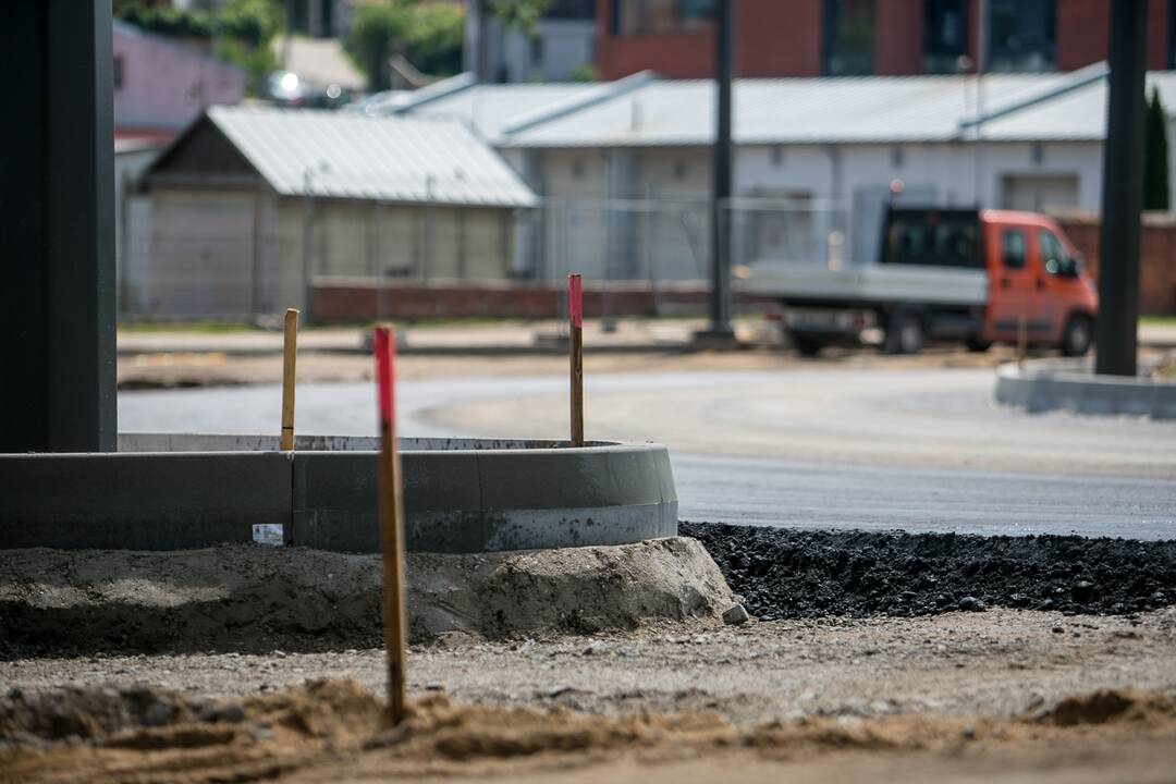 Pilies žiede remonto darbai vyksta pilnu tempu