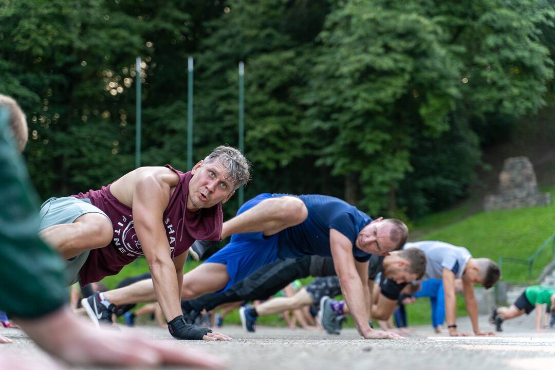 Vieša bokso treniruotė su V.Stapulioniu