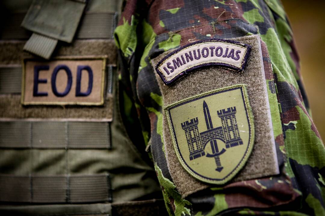 Molėtų rajone, šalia paminklo partizanams, rastas artilerijos sviedinys