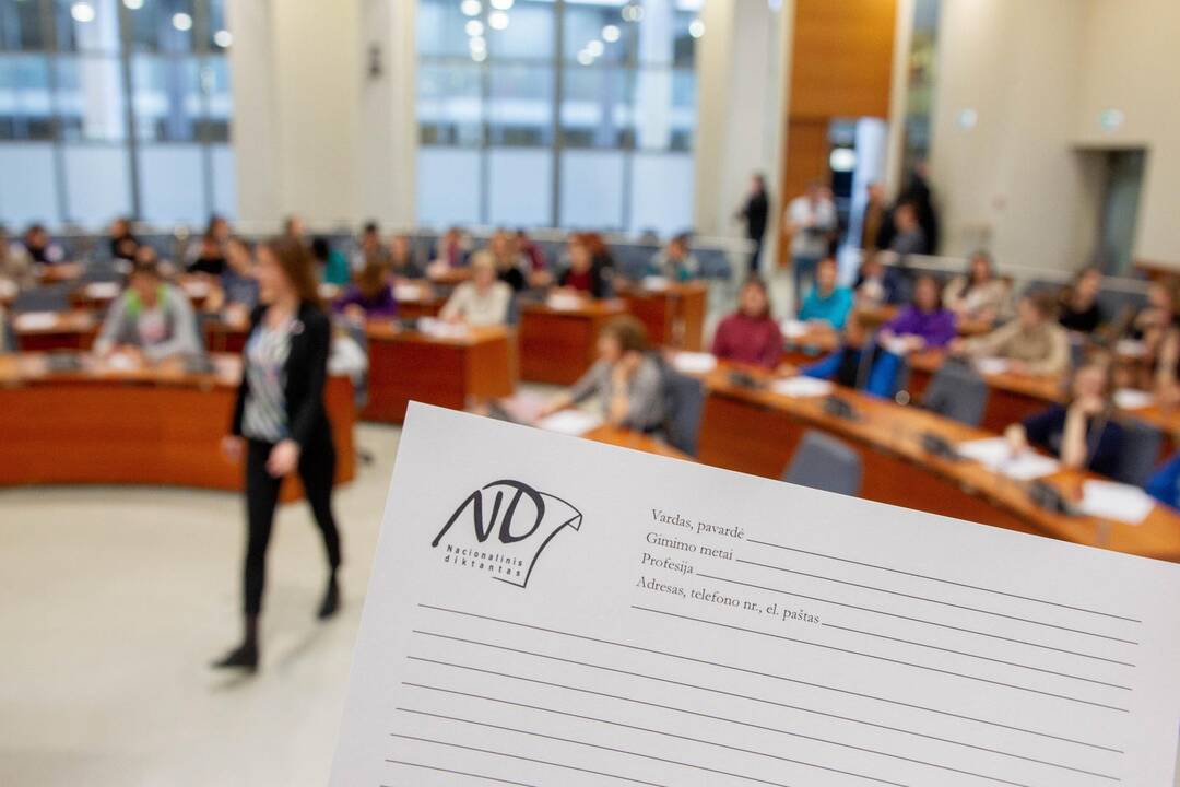 Nacionalinio diktanto šiemet be klaidų neparašė niekas