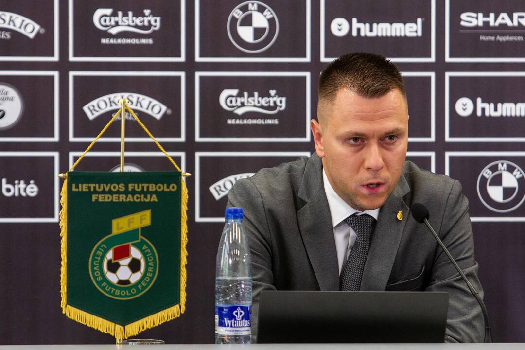 Lietuvos futbolo federacijos spaudos konferencija