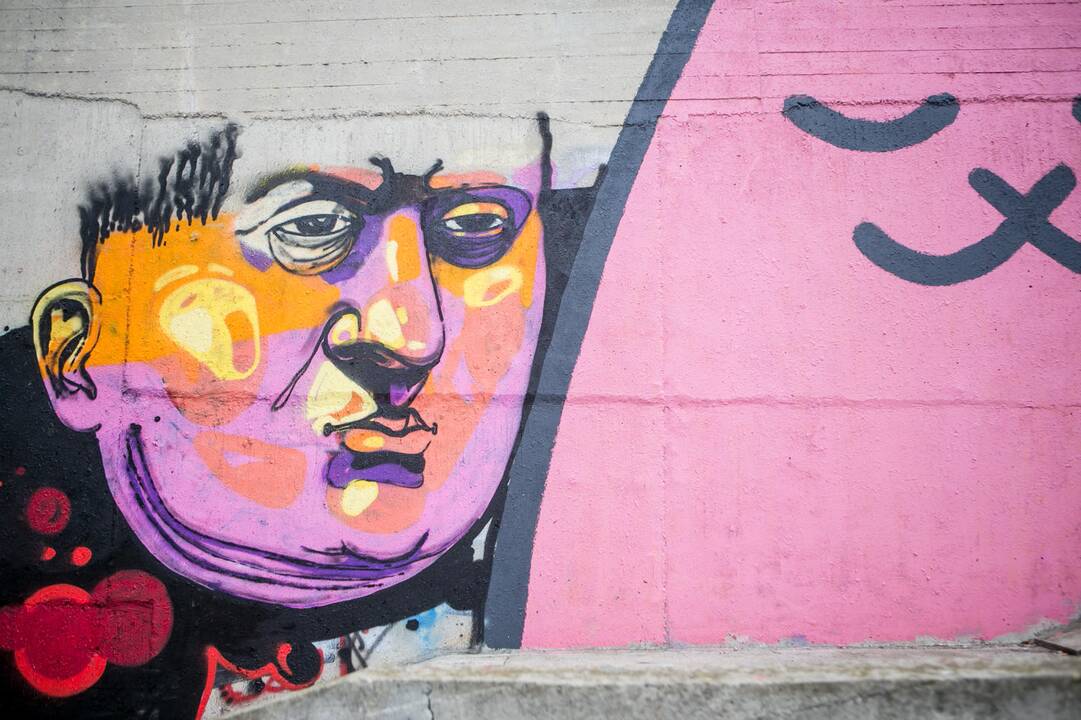 Gatvės menas po M. K. Čiurlionio tiltu