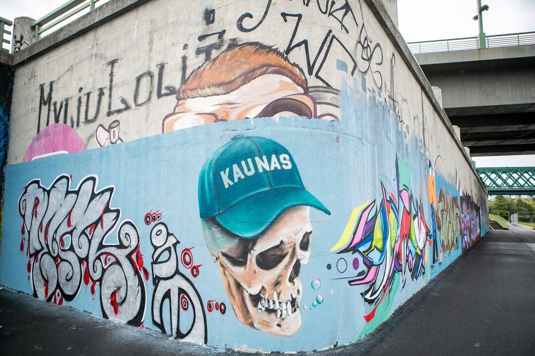 Gatvės menas po M. K. Čiurlionio tiltu