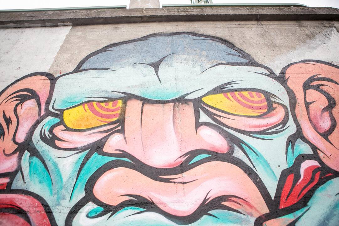 Gatvės menas po M. K. Čiurlionio tiltu