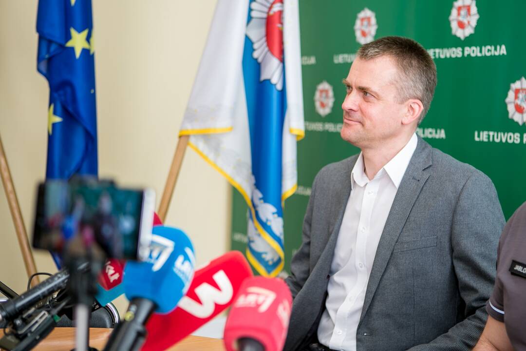 Kauno policijos spaudos konferencija dėl nuslėptų mokesčių