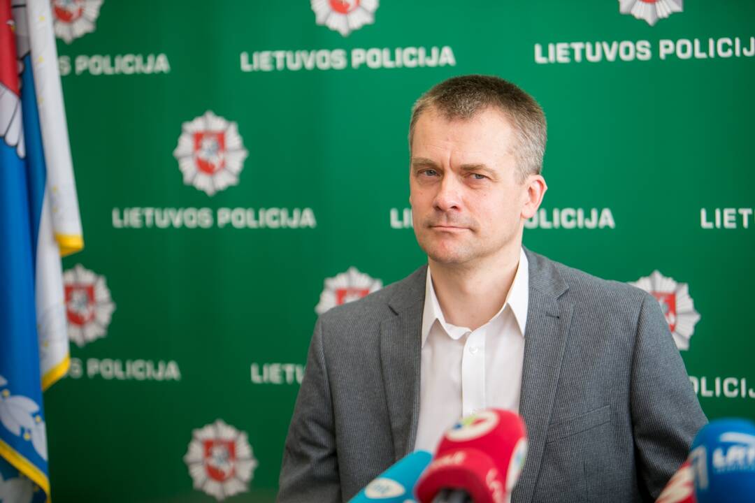 Kauno policijos spaudos konferencija dėl nuslėptų mokesčių