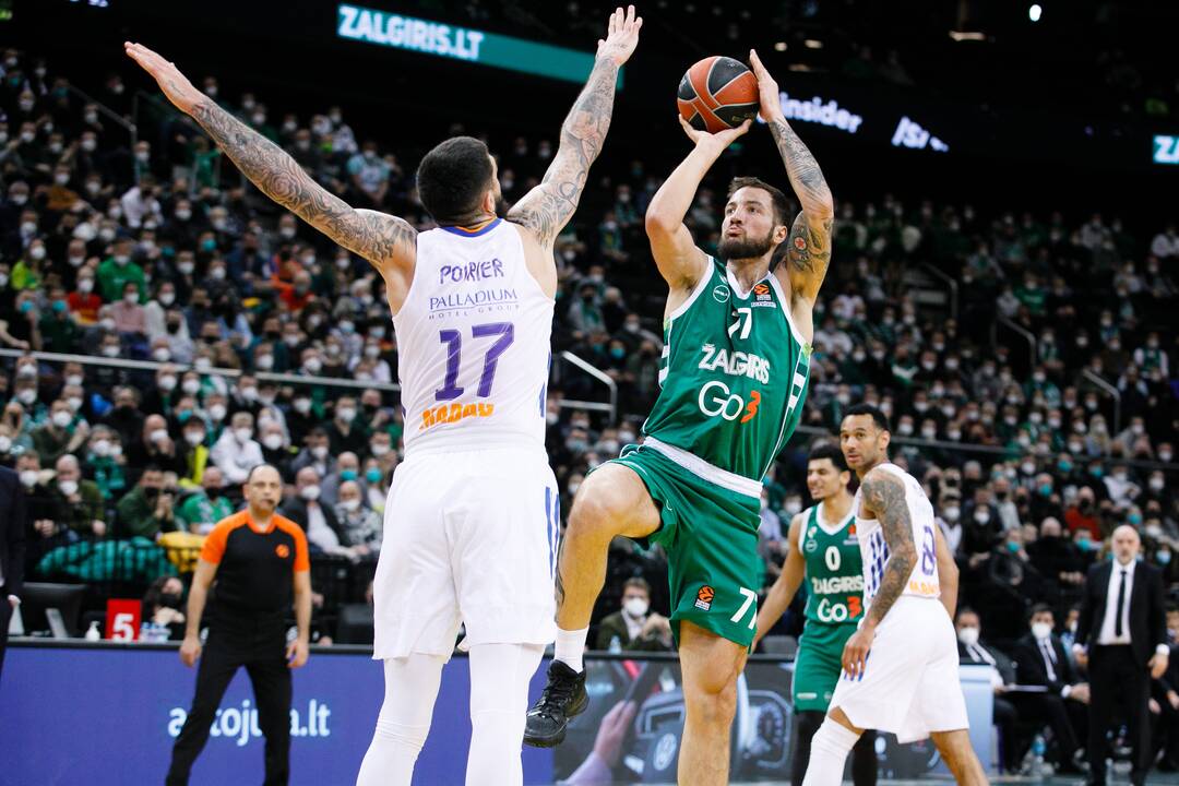 Eurolyga: Kauno „Žalgiris“ – Madrido „Real“ (68:47)