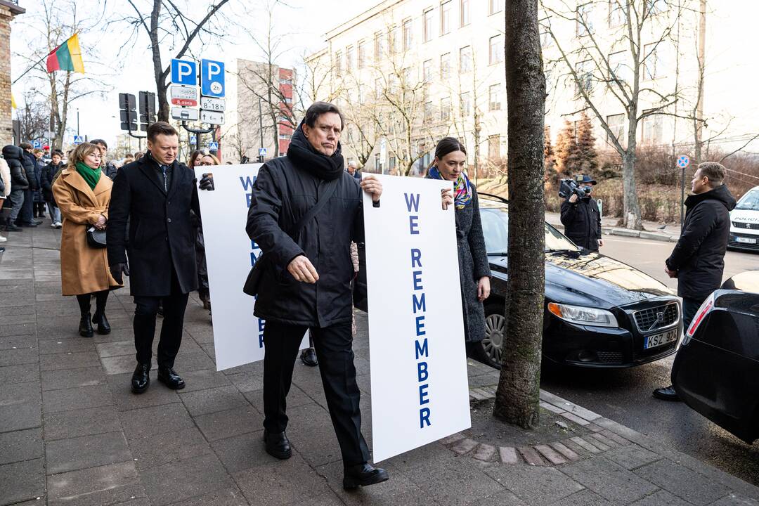 Tarptautinės Holokausto aukų atminimo dienos eisena Vilniuje