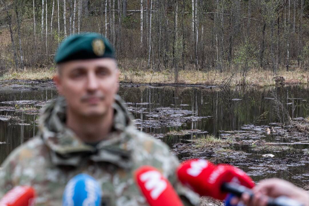 JAV karių žūties vietos incidento padarinių likvidavimo darbų pristatymas