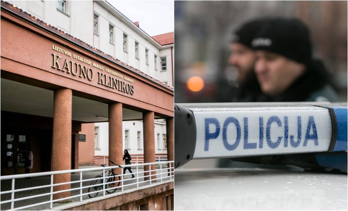Iš Kauno klinikų pabėgusį vyrą kruvinu veidu gaudė policija
