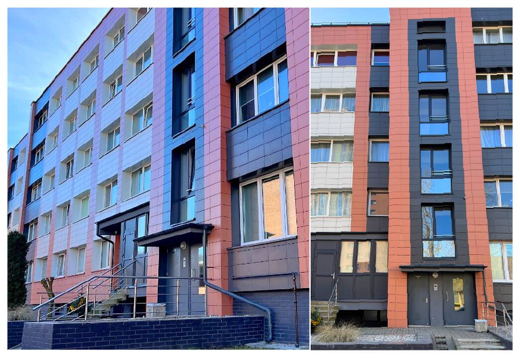 Daugiabutis Taikos pr. 34, Klaipėdoje, po renovacijos.