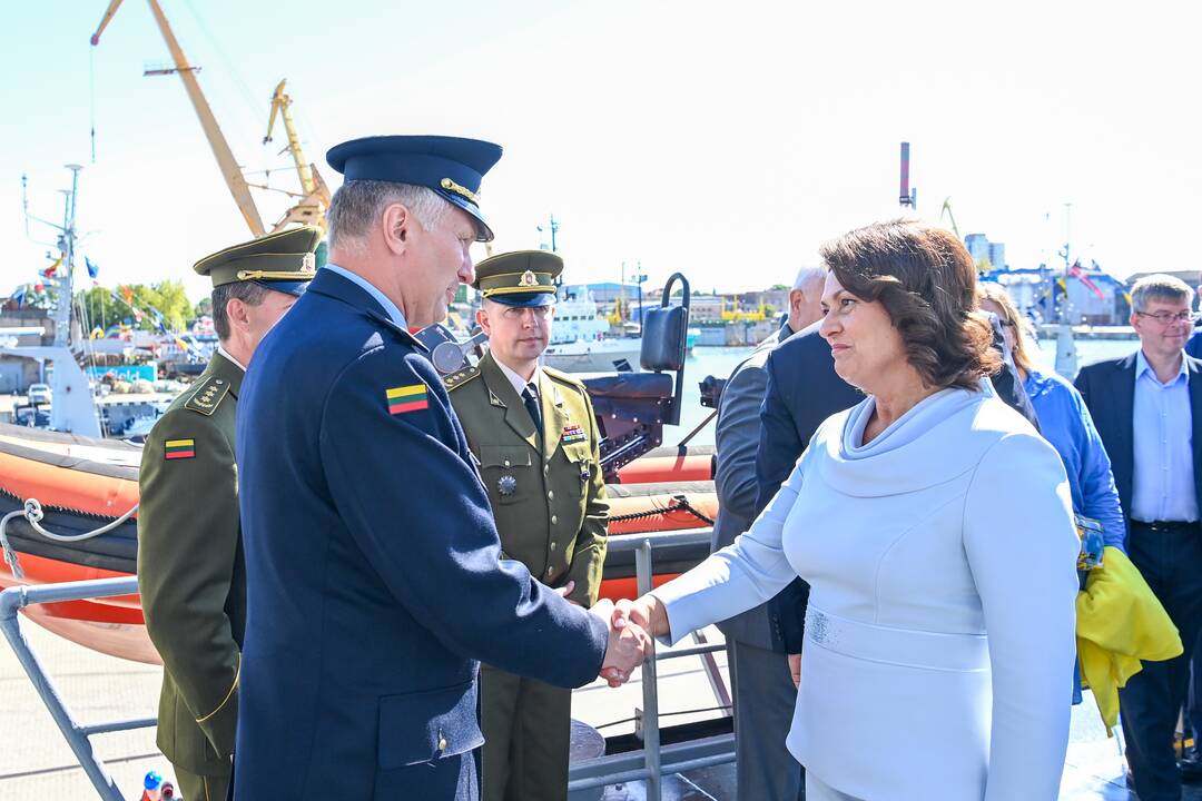 Prezidentas dalyvavo žuvusiųjų jūroje pagerbimo ceremonijoje