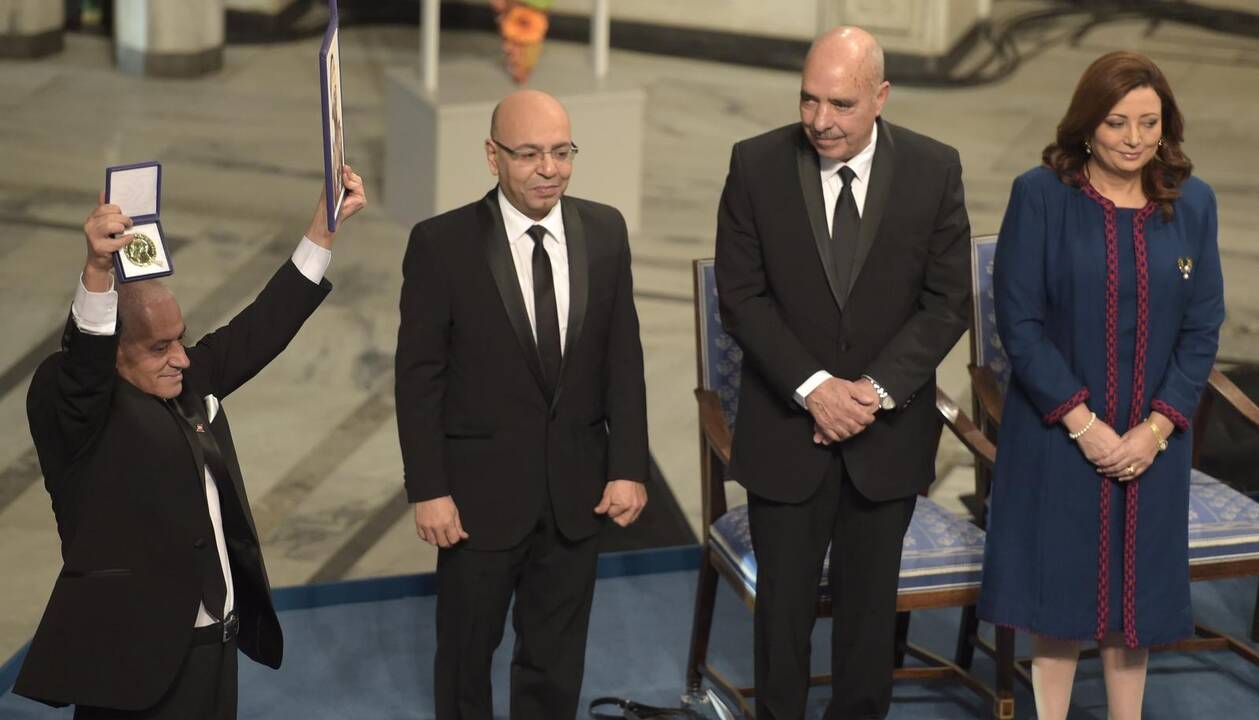 Nobelio premija apdovanotas Tuniso ketvertas ragina kurti Palestinos valstybę