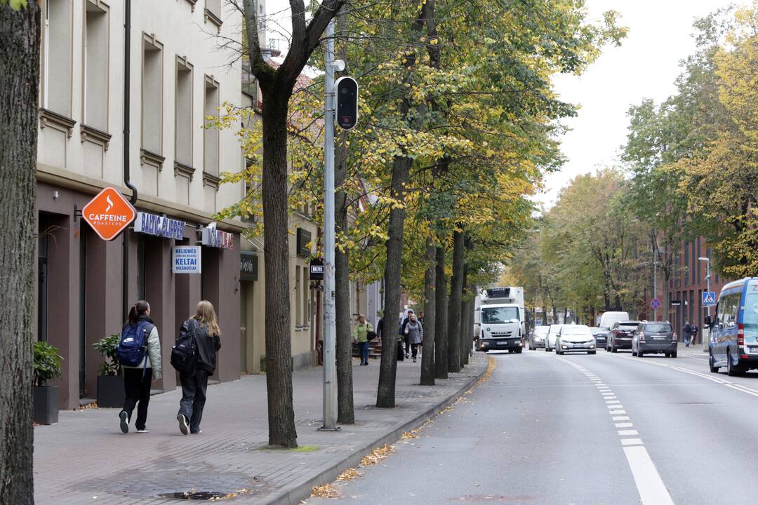 Pokyčiai: antradienį nebeliks greičio ribojimo iki 30 km/val. Herkaus Manto gatvėje, neliks ir greičio matuoklio.