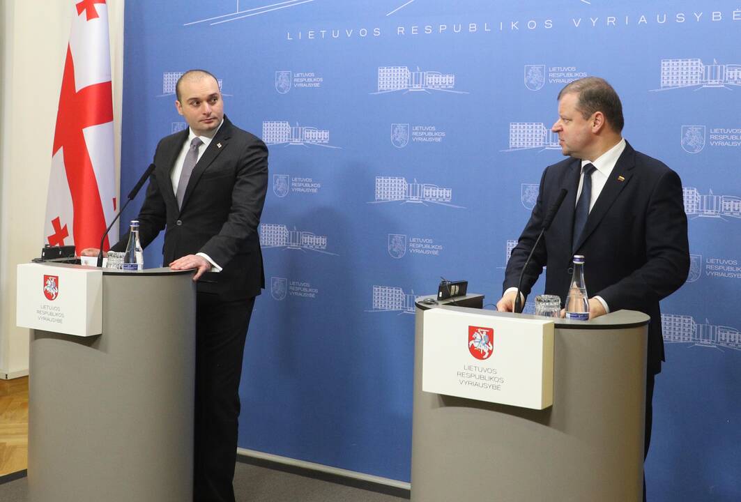 Lietuvos vadovai susitiko su Sakartvelo premjeru