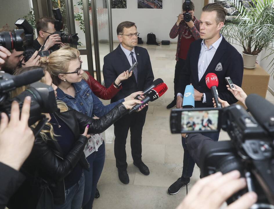 B. Matelis (kairėje) ir G. Landsbergis