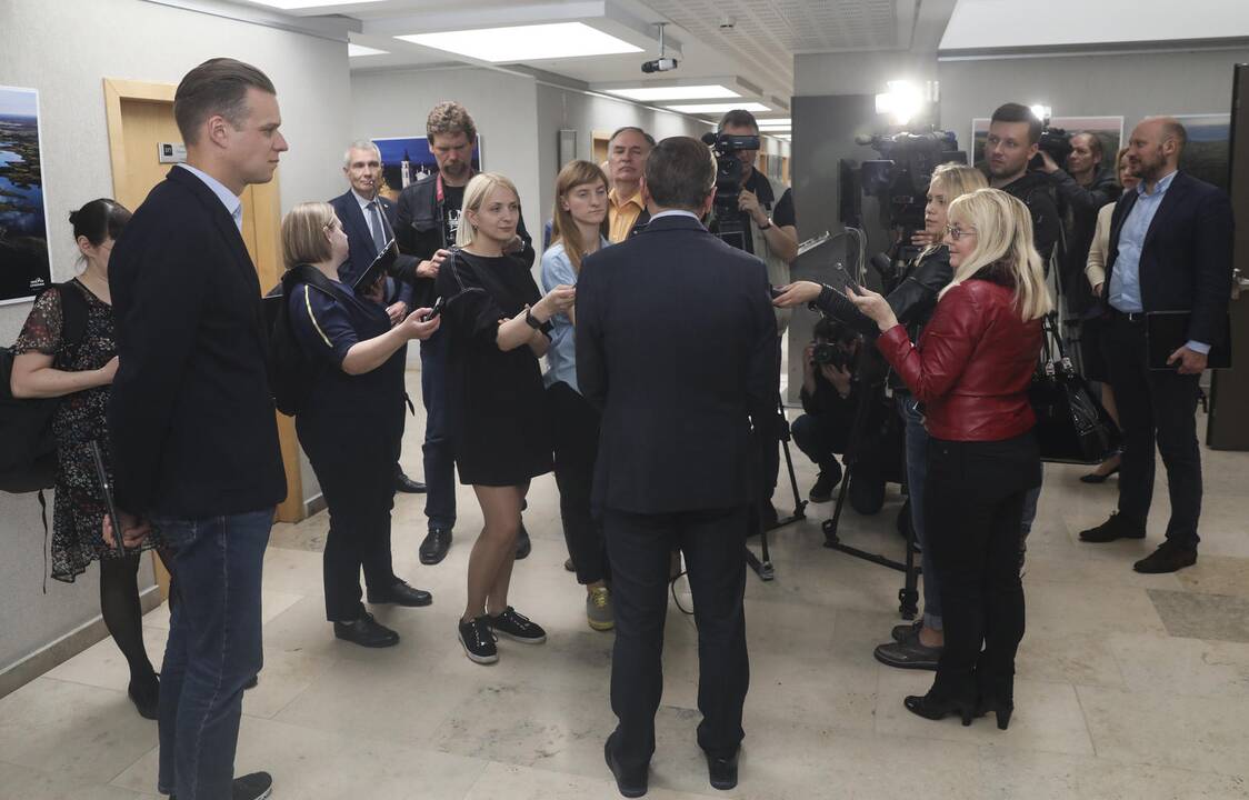B. Matelis (kairėje) ir G. Landsbergis