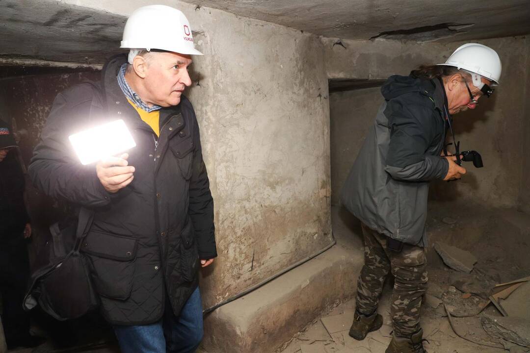 Slėptuvė po nugriautais Profsąjungų rūmais