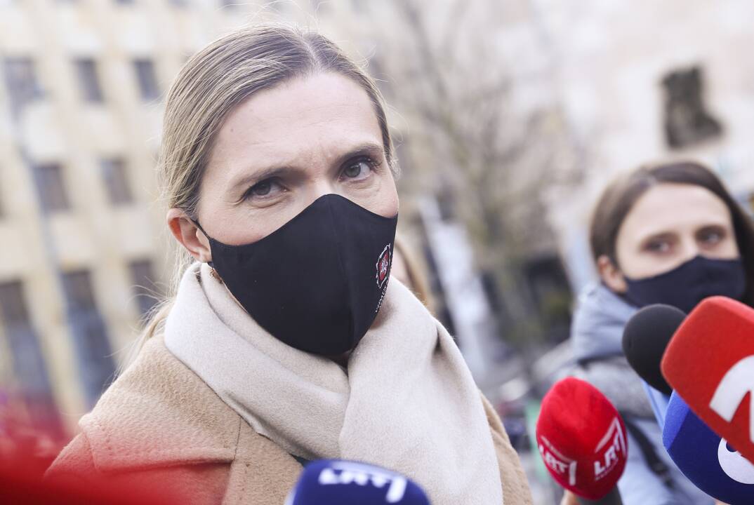 Pareigūnų akcija prie Vyriausybės