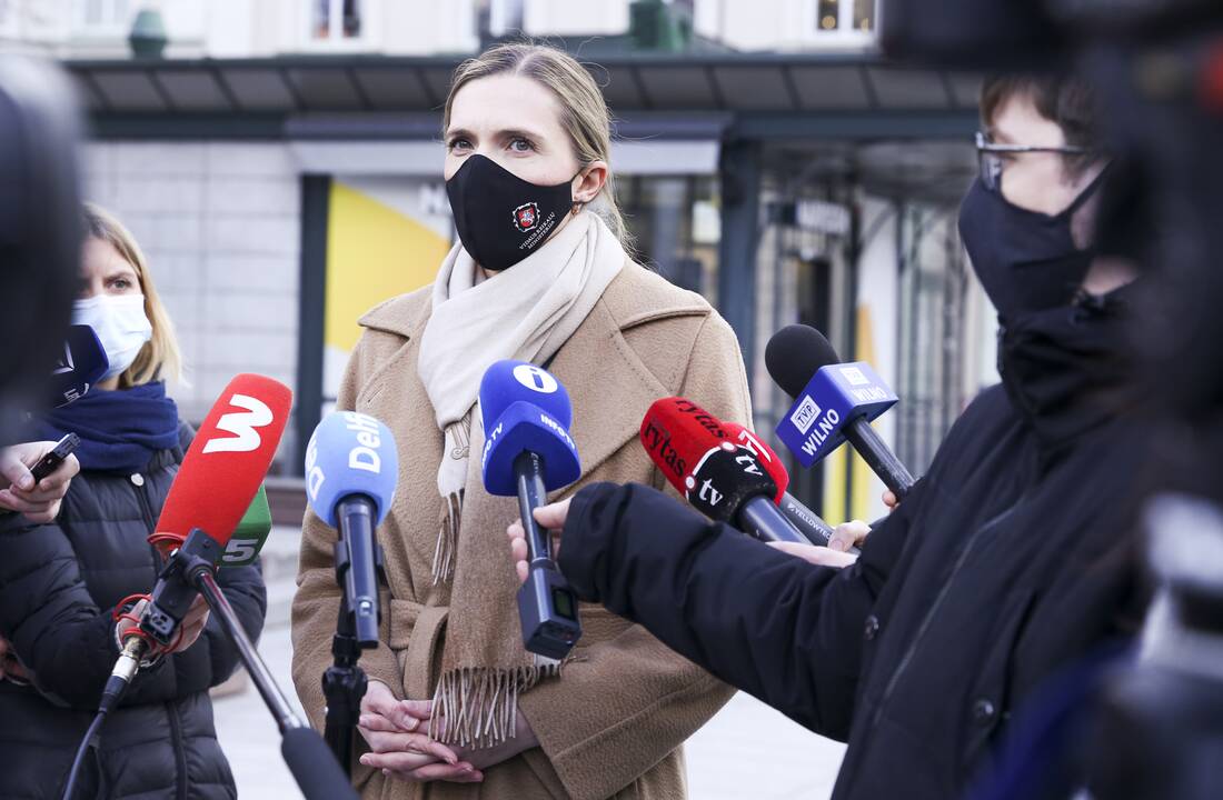 Pareigūnų akcija prie Vyriausybės