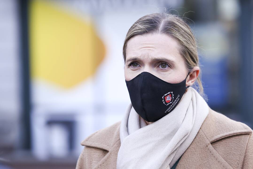 Pareigūnų akcija prie Vyriausybės