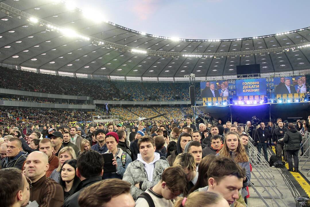 P. Porošenkos ir V. Zelenskio debatai Kijevo stadione