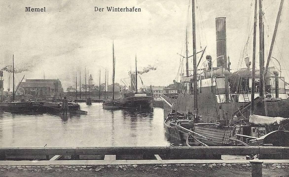 Vieta: Žiemos uostas apie 1920 m.