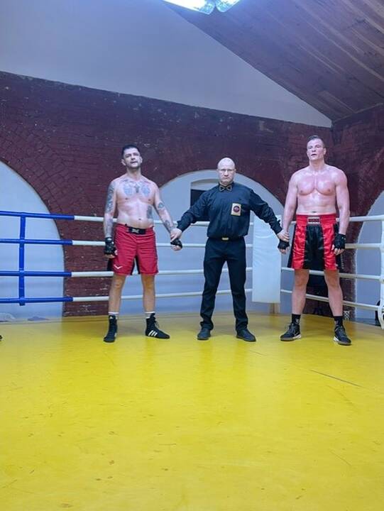 Varžovai: „Semipro“ lygos turnyre kovojo olimpinių svorio kategorijų boksininkai.