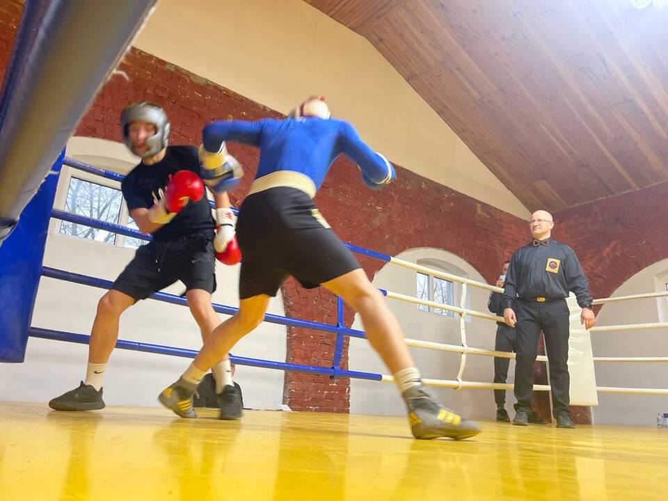 Varžovai: „Semipro“ lygos turnyre kovojo olimpinių svorio kategorijų boksininkai.