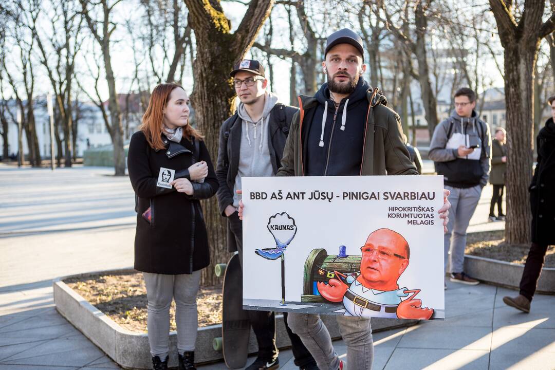 Protestas prieš Kauno miesto mero V. Matijošaičio šeimos verslo interesus Rusijoje