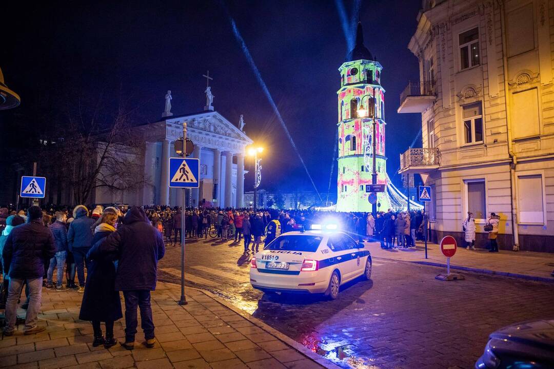 Naujųjų metų sutiktuvėms Vilniaus Katedros aikštėje