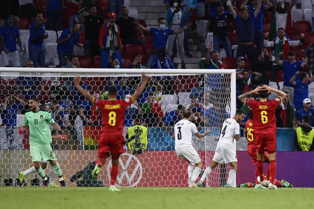 Euro 2020 ketvirtfinalis: Belgija – Italija 1:2