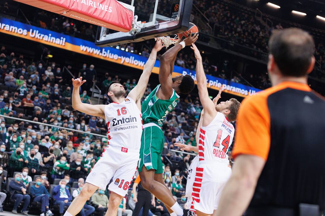 Eurolyga: Kauno „Žalgiris“ – Pirėjo „Olympiakos“ 73:84